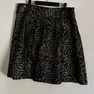 Lane Bryant Gold Bursts Skirt